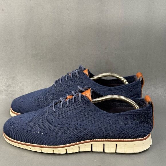 Cole Haan Men Zerogrand Stitchlite Oxford Navy Knit Shoe size 11 - Picture 3 of 8